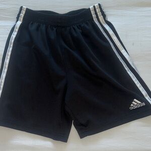 Adidas boys  Black Shorts with White Stripes